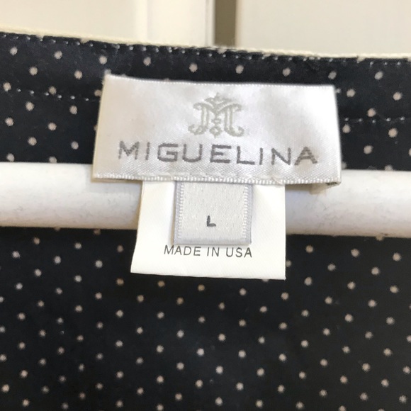 Miguelina Payton Lace-Trimmed Polka Dot Blouse - Picture 6 of 7